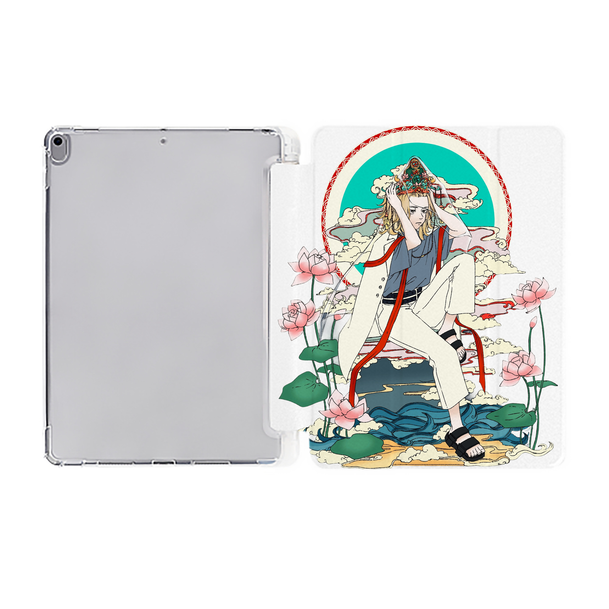 （画像用） 東京リベンジャーズ Tokyo Revengers IPad ケース ペン収納付き 三つ折りスタンド PUレザー×シリコン 対応機種9.5/10.5/10.9インチ